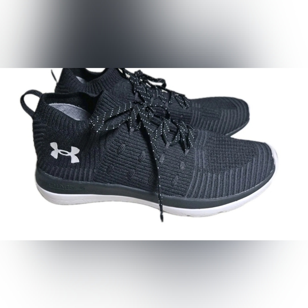 Women's Navy Knit Athletic Sneakers - Lace-Up Comfort - Picture 3 of 7